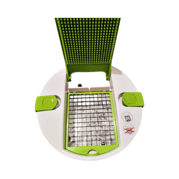 Vegetable slicer with grid