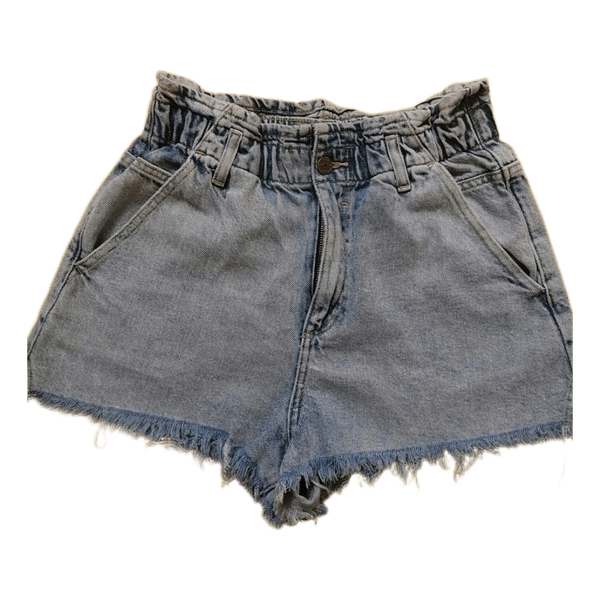 Light wash denim shorts