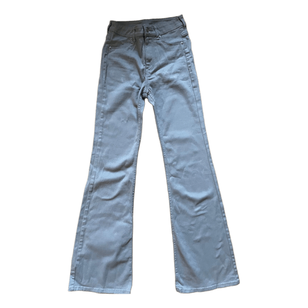 Grey flared jeans