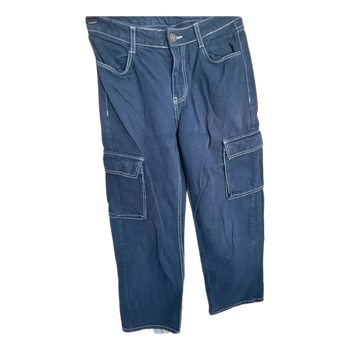 Dark blue denim cargo pants