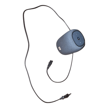 grey JBL Link Music, a smart speaker with Google Assistant built-in