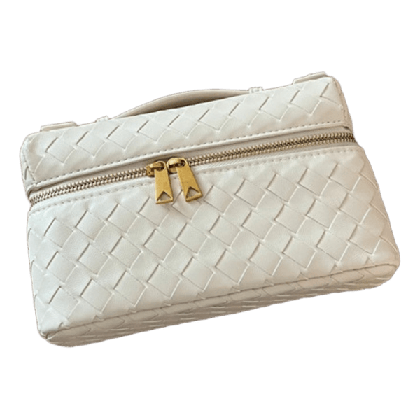 White bang bang vanity bag