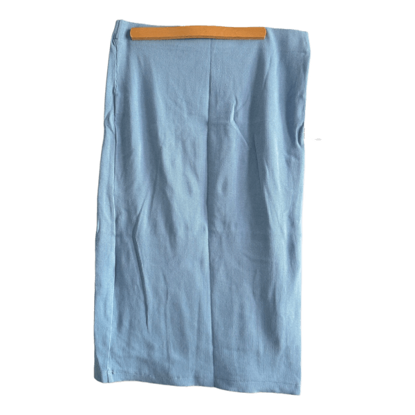 Light blue ribbed skirt