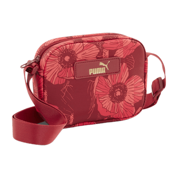 Red floral shoulder bag