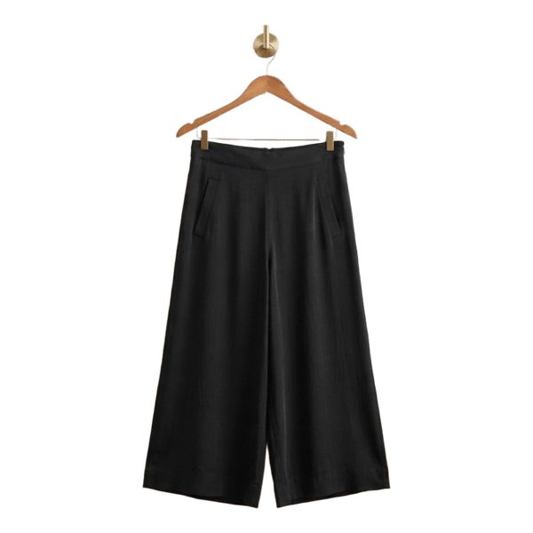Mango black wide trousers culotes