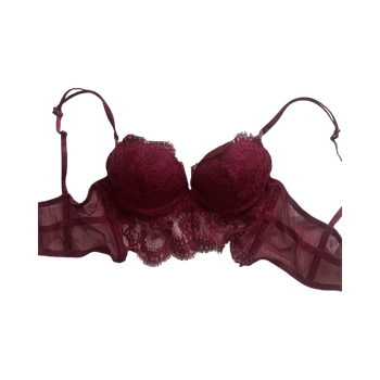 Lace balconette bra
