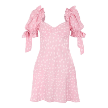 Selkie two hearts mini poet dress.