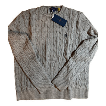 Beige cable knit sweater