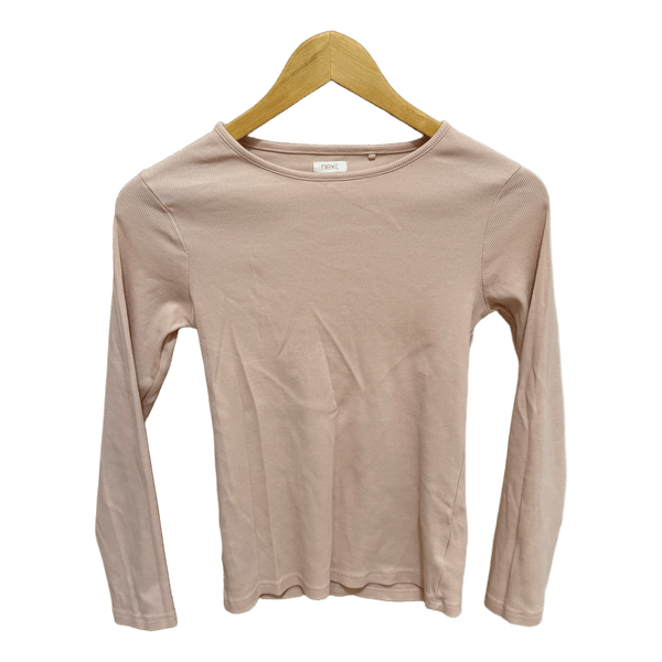Pink cotton long-sleeve top