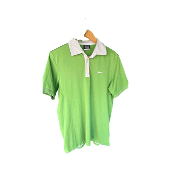 Nike Green polo shirt with white collar