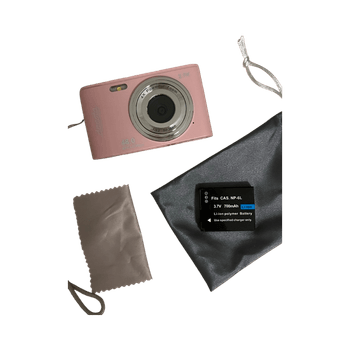 pink compact digital camera