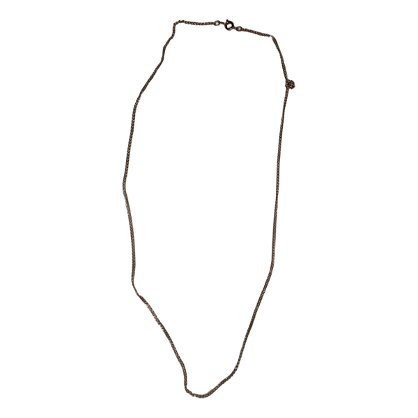 Silver tone chain necklace