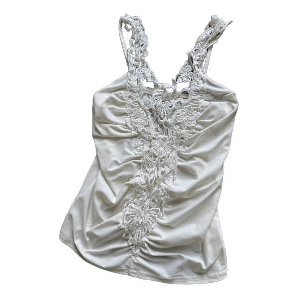White lace tank top