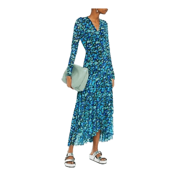 Ganni blue floral maxi dress