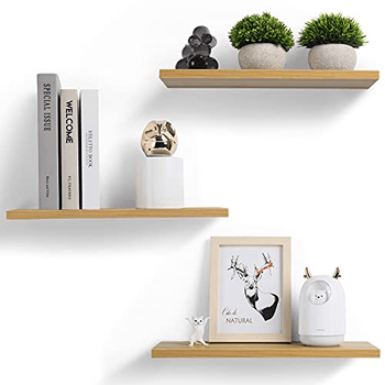 Wooden wall shelf set
