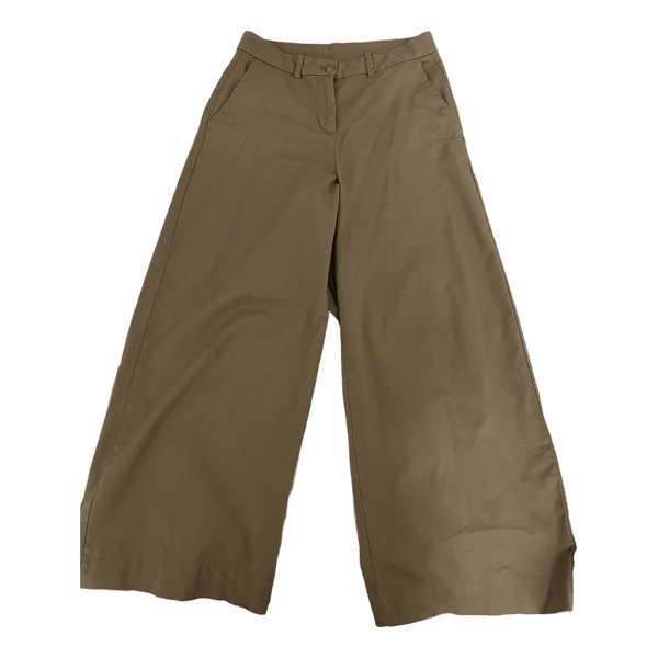 Beige wide-leg bukser