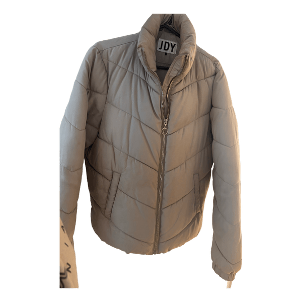 Beige pufferjakke