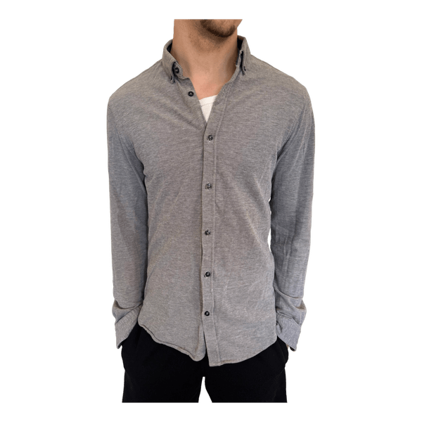 Pilki Zara Man marškiniai Slim fit M dydis