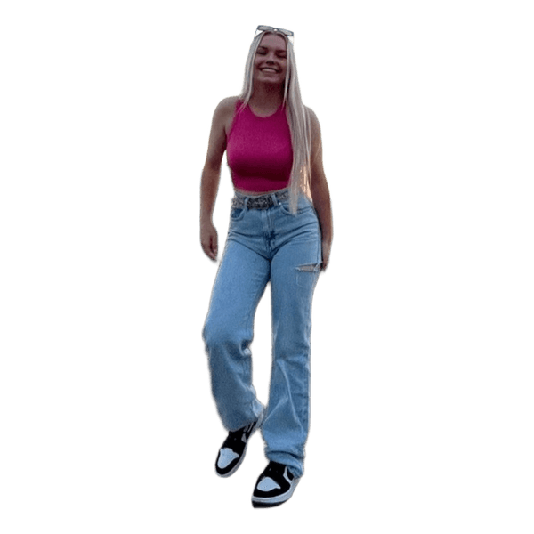 Light blue ripped jeans