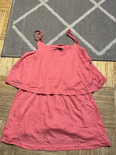 Pink sleeveless layered top