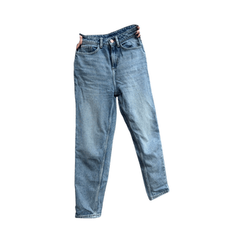 High waist straight jeans