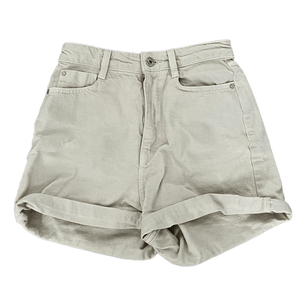 Beige denim shorts