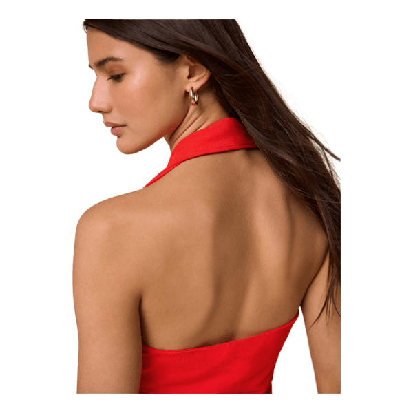 Rød halterneck top