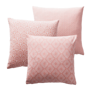 Pink cushion covers, 3 pcs