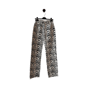 Sinsay zebra print high-rise straight-leg jeans size 34