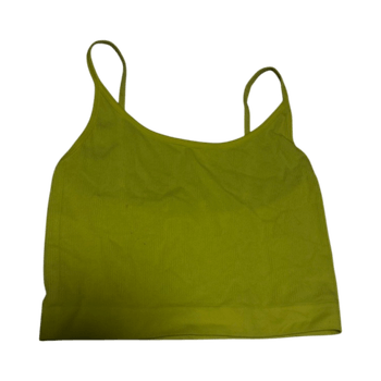 Neon-keltainen ribbattu toppi