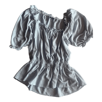 Light blue peplum blouse