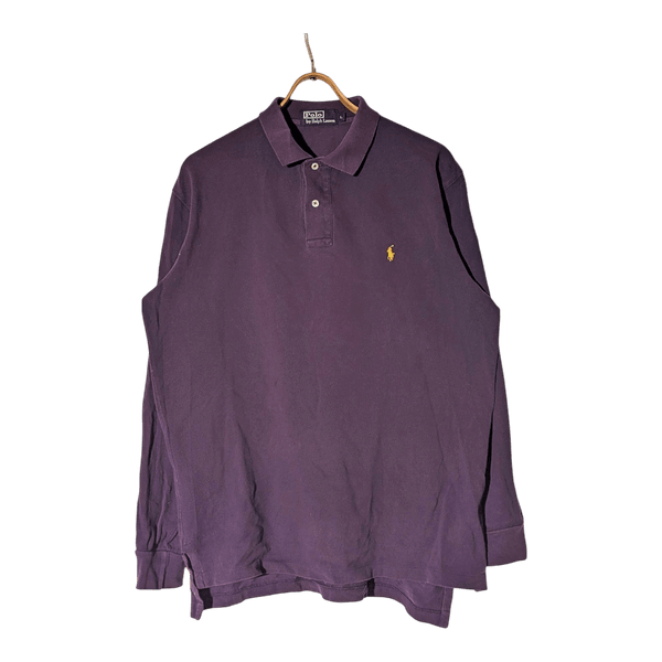 👕 Polo Ralph Lauren Long Sleeve Polo Shirt – Purple (Size L)