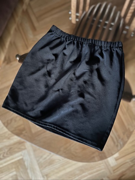 Black mini skirt