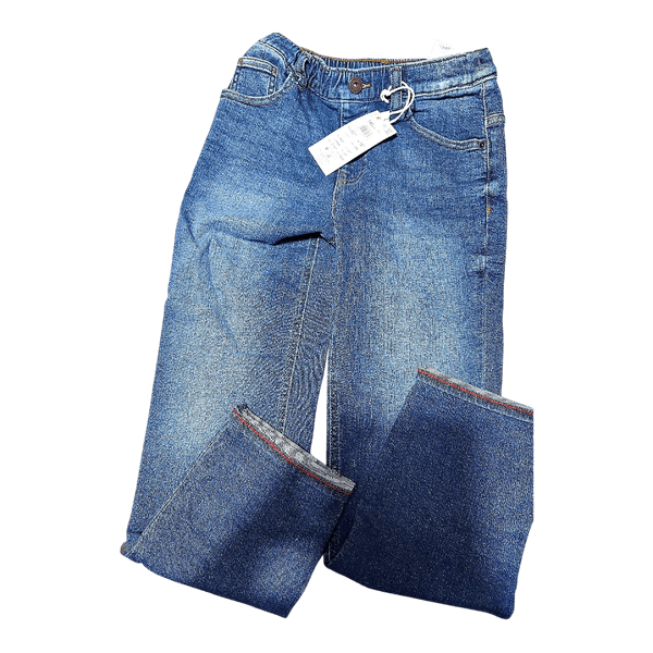 Blue denim jeans