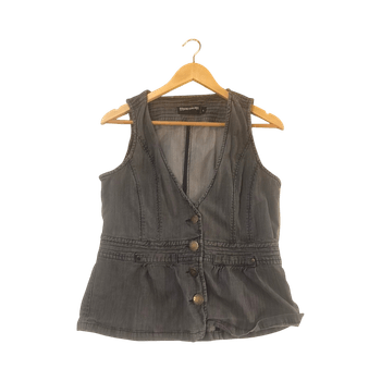 Grey denim vest