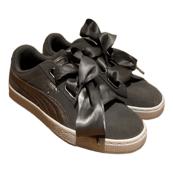 Grey Puma suede sneakers