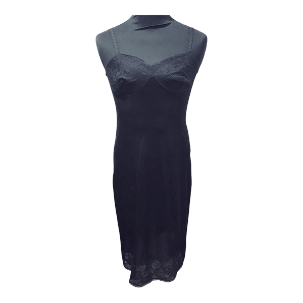 Black vintage slip with lace