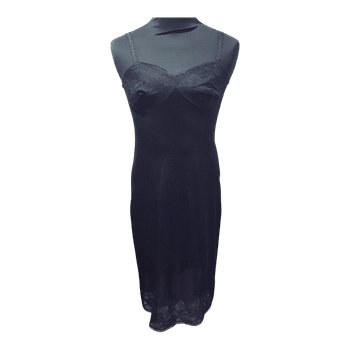 Black vintage slip with lace