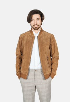 Brown leather jacket