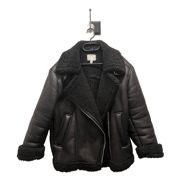 Black faux leather jacket