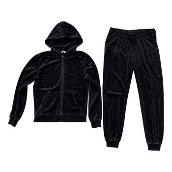 Cubus Black velour tracksuit