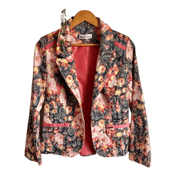 Floral print blazer
