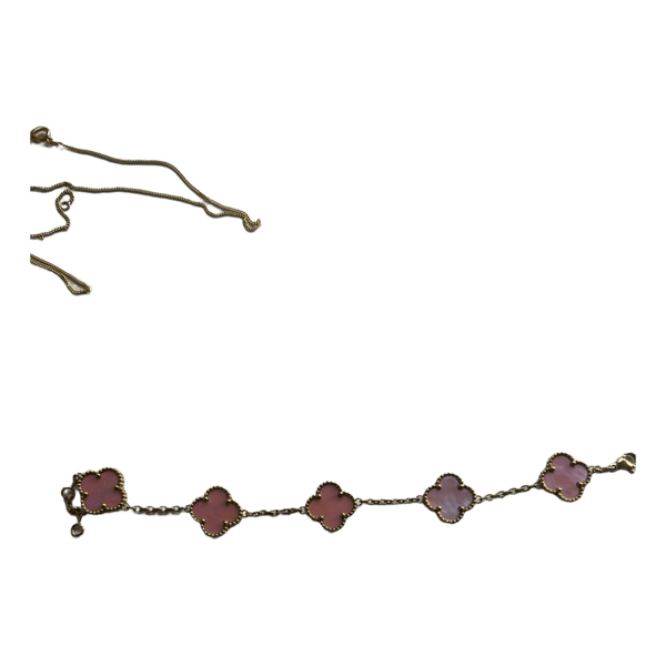 Lyserødt kløver armbånd