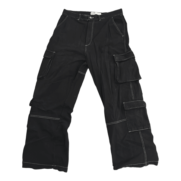 Bershka mustat baggy reisitaskuhousut