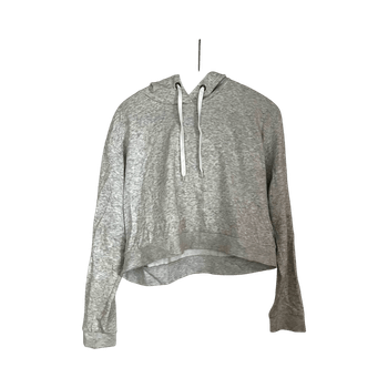 Harmaa crop-huppari