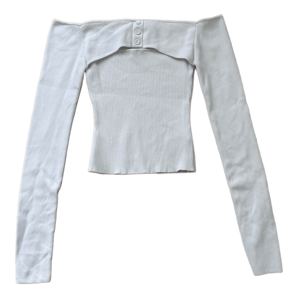 Hvid off-shoulder top