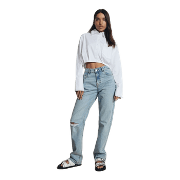 Light blue ripped jeans