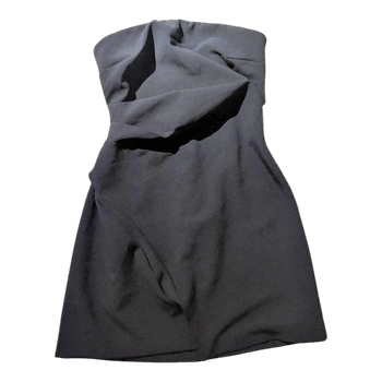 Black strapless mini dress