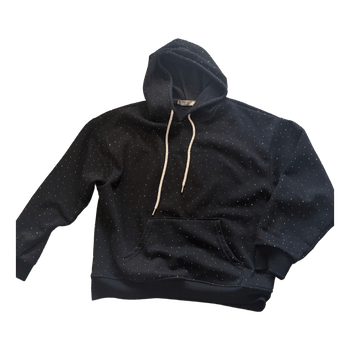 Black polka dot hoodie