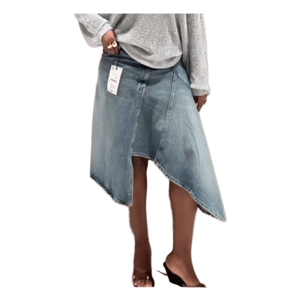 Asymmetrisk denimnederdel